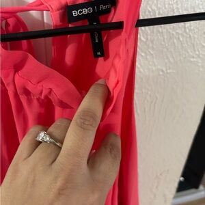 BCBG Paris Vibrant Pink Sleeveless Dress